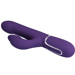 PRETTY LOVE - VIBRADOR ZALIN RABBIT CON PERLAS 4 EN 1 MORADO