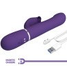 PRETTY LOVE - VIBRADOR ZALIN RABBIT CON PERLAS 4 EN 1 MORADO