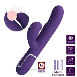 PRETTY LOVE - VIBRADOR PERLITA PARA EL PUNTO G 3 EN 1 MULTIFUNCIÓN MORADO