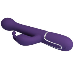 PRETTY LOVE - VIBRADOR DEJON RABBIT 3 EN 1 MULTIFUNCIÓN MORADO