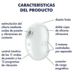 SATISFACTOR - VIBRADOR DE RELLENO CUTIE GHOST BLANCO
