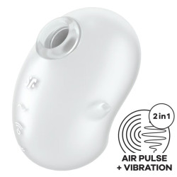 SATISFYER - VIBRADOR DE RELLENO CUTIE GHOST BLANCO