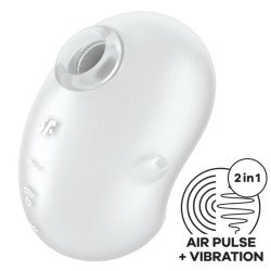 SATISFACTOR - VIBRADOR DE RELLENO CUTIE GHOST BLANCO