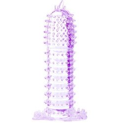 BAILE - FUNDA PARA EL PENE CON PUNTOS ESTIMULANTES, COLOR MORADO, 14 CM