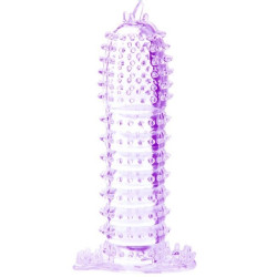 BAILE - FUNDA PARA EL PENE CON PUNTOS ESTIMULANTES, COLOR MORADO, 14 CM
