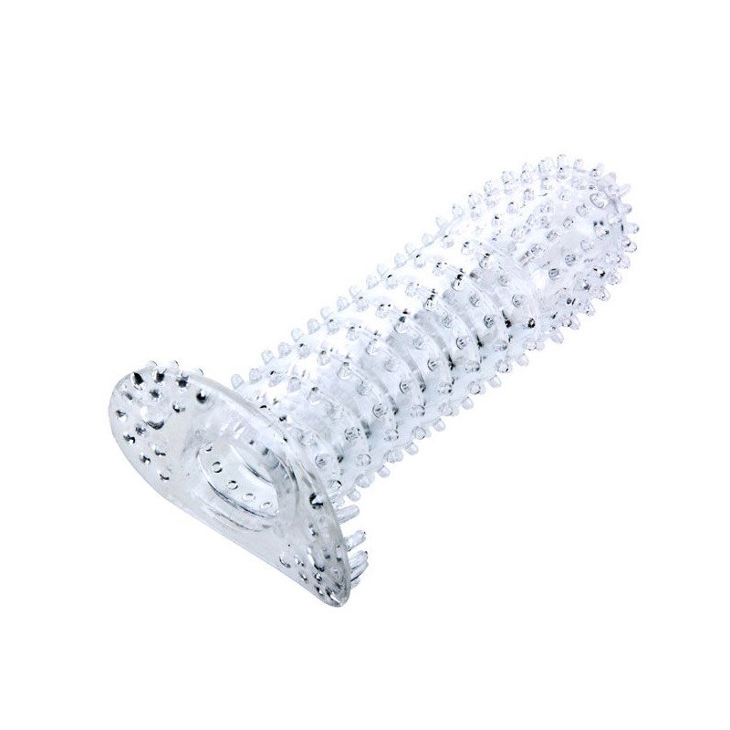 BAILE - FUNDA PARA EL PENE CON PUNTOS ESTIMULANTES ROSAS 14 CM